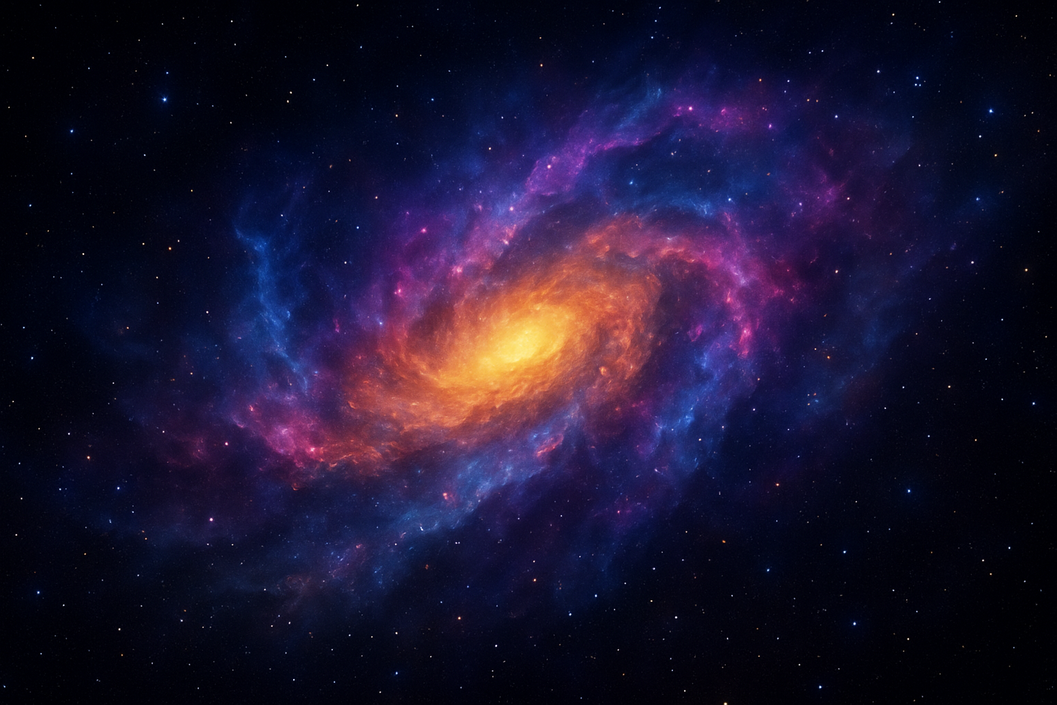 Imagem de nebulosa colorida